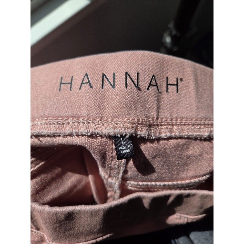Hannah Women's Stretch Pull On Pants, Light Pink, Large, Spring Summer - Picture 3 of 7
